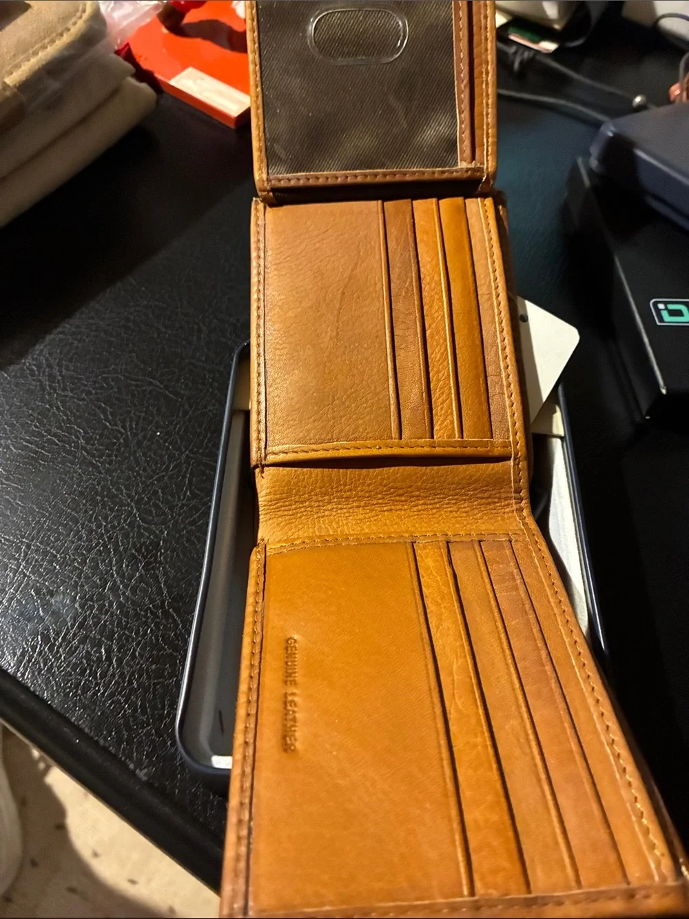 Bass Tan Leather Traveler Wallet